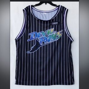 TAMPA BAY DEVIL RAYS BRETT PHILLIPS #35 MLB SGA BASKETBALL JERSEY ADULT SIZE XL